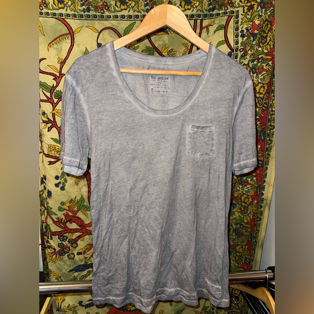 AllSaints Gray Pocket-Tee NEW